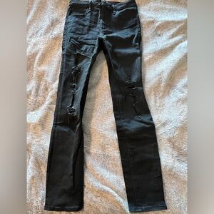 Size 6R Abercrombie & Fitch Black Distressed Jeans